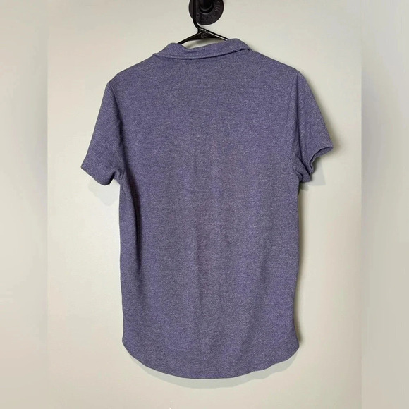 Robert Barakett Men’s Short Sleeve Button Up Collared Polo Shirt Size Small Blue - Picture 3 of 6